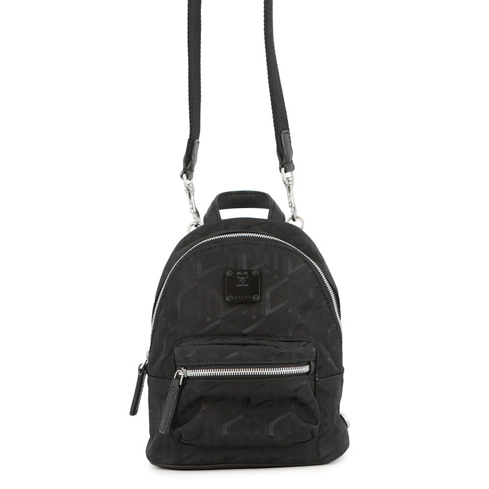 MCM Shoulder Bag Mini Stark Bebeboo Nylon MMKDSVE04BK001 Black Handbag
